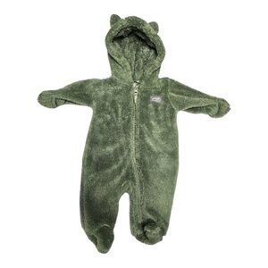 Eddie Bauer 0-3m Green Fleece Baby One Piece